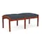 Lesro Lenox Wood 2 Seat Bench Wood Frame, Cherry, RS Night Sky Upholstery LW2001 - alternate 2